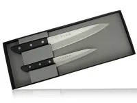 Набор из 2-х кухонных ножей Tojiro TBS-210, сталь VG-10, рукоять дерево, черный