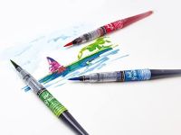 Кисть с чернилами Sennelier, желто-зеленый