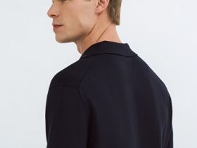 Поло с длинным рукавом, Синий