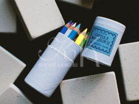 Набор мини-карандаши цветные Talent Toys 12 шт в тубусе