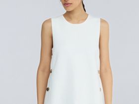 Топ с пуговицами, Белый