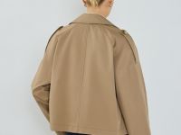 Укороченный плащ, Бежевый