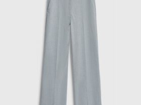 Широкие брюки из поливискозы, Серый