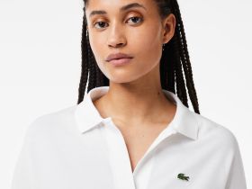 Женское поло Lacoste свободного кроя