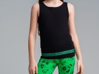 Комплект трикотажный для девочек: фуфайка (футболка), майка