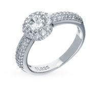 Серебряное кольцо с фианитами