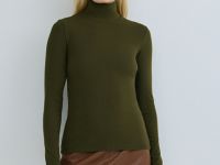 Водолазка из хлопка, Зеленый