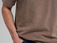 Поло свободного кроя из хлопкового трикотажа