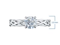 Классическое кольцо из белого золота э4012кц04220415_white