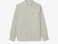 Мужская льняная рубашка Lacoste в полоску