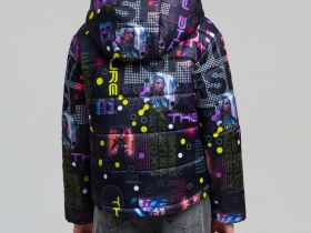 Куртка текстильная с полиуретановым покрытием для девочек