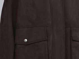 Бомбер из искусственной замши, Коричневый