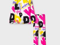 Термокомплект трикот. для девочек: фуфайка (футболка) с длин. рук, брюки для эпизод. использования