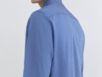 Рубашка из структурной ткани, Синий