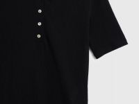 Футболка хенли из хлопка, Черный