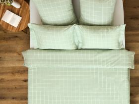 Постельное белье полукомплект Quadretti, зеленое