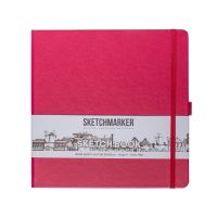 Блокнот для зарисовок Sketchmarker 20*20 cм 80 л 140 г, твердая обложка Маджента