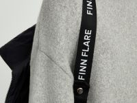 Пуховик с поясом приталенного силуэта