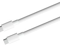 Nylon USB-C to USB-C 1m White