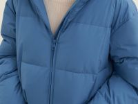 Стеганый пуховик с капюшоном