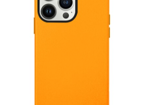 Чехол-накладка Kzdoo Mag Noble Collection MagSafe Series для Apple iPhone 14 Pro Max искусcтвенная кожа (оранжевый)