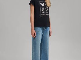 Футболка из хлопкового джерси свободного кроя