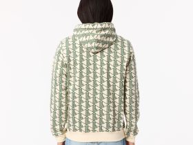 Мужская флисовая толстовка - худи Lacoste Monorgam