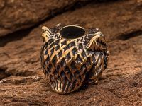 Бусина для темляка Филин, бронза