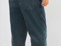 Брюки из вельвета с эффектом стирки, Синий