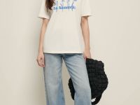 Футболка свободного силуэта с принтом