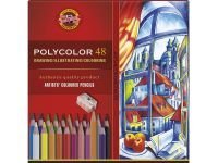 Набор карандашей цветных Koh-I-Noor "Polycolor 3836" 48 цв., заточен.+ точилка+2 ч/гр. кар.