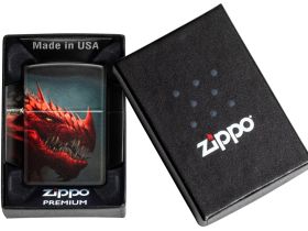 Зажигалка ZIPPO Dragon Design с покрытием 540 Matte, латунь/сталь, черная