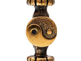 Замок-клевант "Инь-Ян" для браслета, бронза