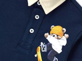 Поло с длинным рукавом для маленького мальчика