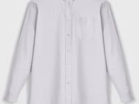 Рубашка свободного силуэта в полоску