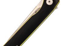 Складной нож Капрал Техно, сталь VG-10, рукоять G10 черно-желтый