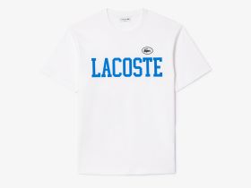 Мужская футболка Lacoste из хлопка с контрастным значком