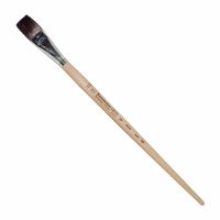 Кисть белка №22 плоская Живописные кисти "1422" длинная ручка