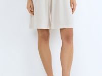 Шорты из хлопка и льна, Бежевый