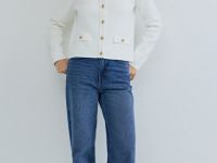 Широкие джинсы с высокой посадкой, Синий