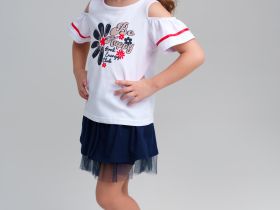 Фуфайка трикотажная для девочек (футболка)