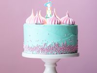 Свеча для торта с держателем MESHU "Цифра 1", 8,5 см, блистер