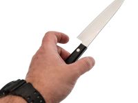 Кухонный нож универсальный Tojiro Western Knife F-333, сталь VG-10, рукоять стабилизированная древесина, черный