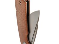 Складной нож Petrified BELUGA PFP01KMP, сталь K110, рукоять Brown Micarta