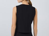 Жилет из поливискозы, Черный