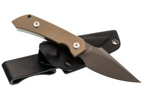Туристический нож Kansept Fenrir, сталь D2, рукоять G10, песочный