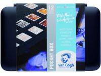 Набор акварели Talens "Van Gogh" Specialty (интерферентные и металлики) 12 кювет + кисть