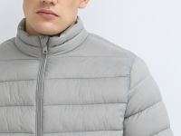 Утеплённая лёгкая куртка с воротником-стойкой, Бежевый