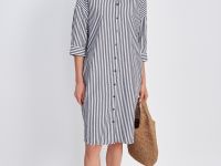 Платье-рубашка женское из хлопка