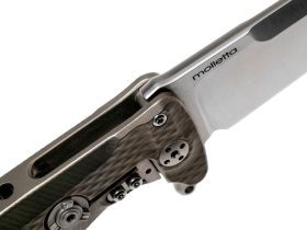 Нож складной LionSteel SR22 B (BRONZE) Mini, сталь Uddeholm Sleipner® Satin, рукоять титан по технологии Solid®, бронзовый
